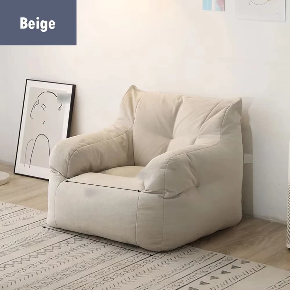 Oversized Single Bean Bag Sofa Reclining Soft and Comfortable Balcony Bedroom Washable Fabric Sofa Stuffed
