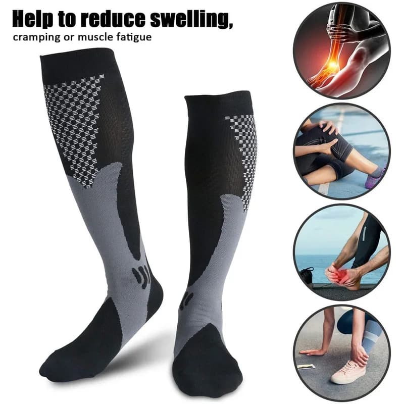 Compression Socks Travelers Socks Football Soccer Thigh Long Tube Unisex Outdoor Sports Nurses Stockings For Men Women