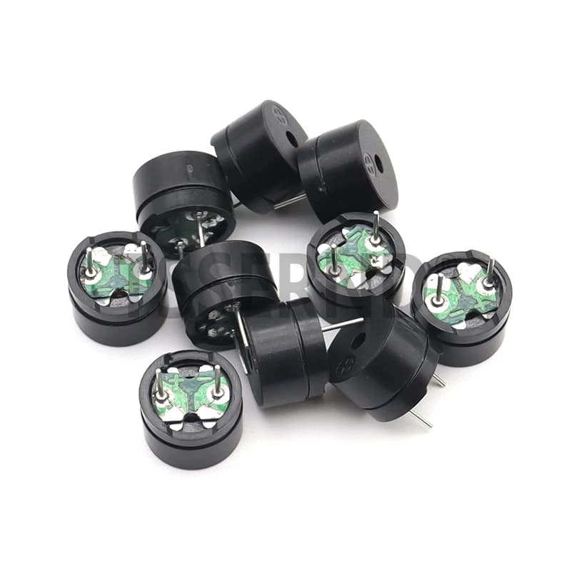 10PCS 12085 42R Passive Buzzer 12MM*8.5MM Resistance 3V 5V 9V 12V in Common Use Mini Piezo Buzzers Kit, for Arduino