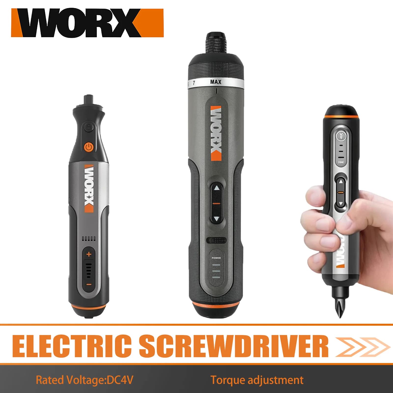 Worx WX242/WX240.7/WX240/WX106 Electric Screwdriver Set Intelligent Cordless Drill Screwdriver USB Charging Power Tool