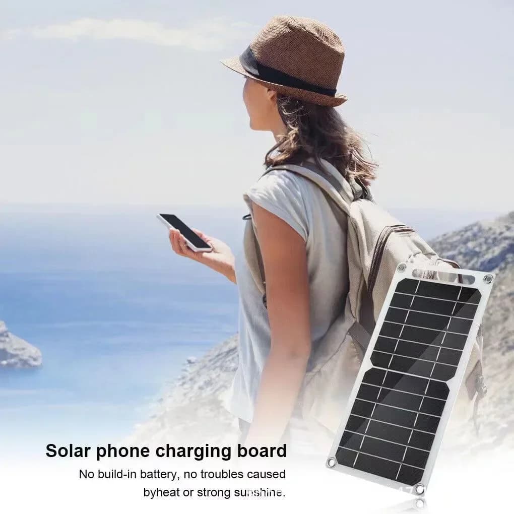 Portable Solar Charger - 30W USB Type-C, Waterproof for Outdoor Hiking, Camping, Mobile Phone Charging Bank