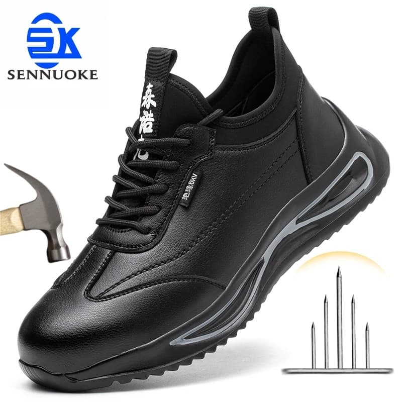 Safety Shoes Men for Work SteelToe Industrial Boots Man Protection for the Feet Smash-Proof Waterproof