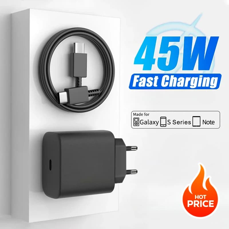 45W PD Super Fast Charger USB C Charger With Cable Quick Charge 3.0 Wall Adapter For Iphone Xiaomi Type C Mobile Phone Charger