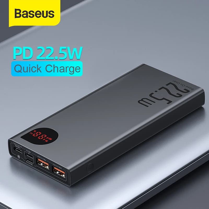 Baseus 20000mAh Power Bank Portable 10000 mAh External Battery PD 22.5W Fast Charging Powerbank For iPhone Xiaomi Mi Powerbank