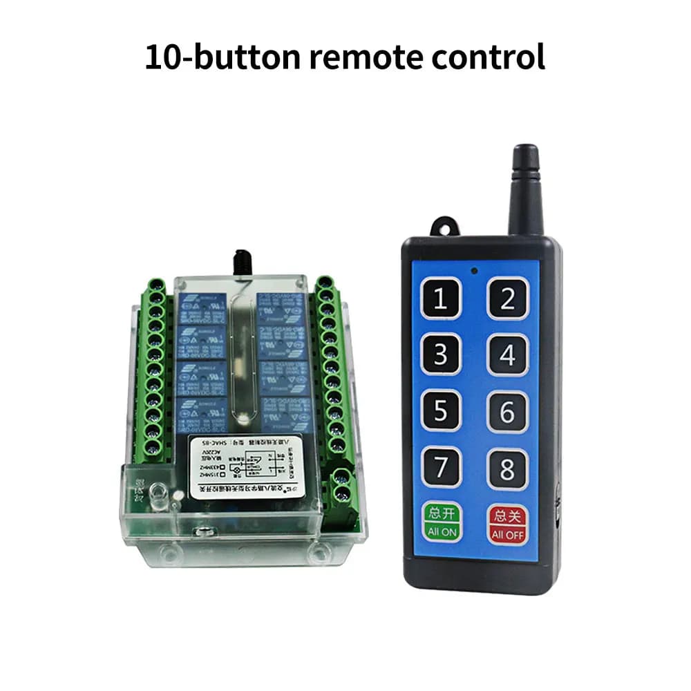 8 Channel Wireless RF Remote Control Switch 12V/24V/36V/220V Remote Control Wireless Remote Motor Control Switch