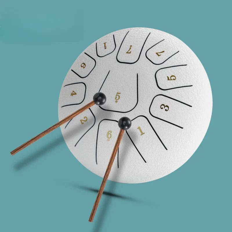 6 Inch 11 Tone Tongue Drum Meditation Percussion Instrument Miniature Portable Steel Tongue Drums Children's Musical Instruments