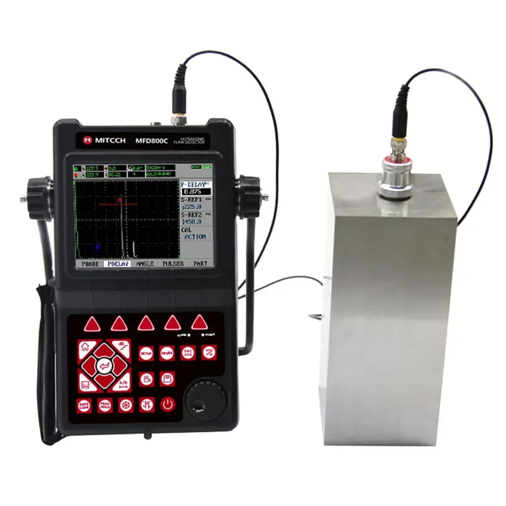 Digital Portable MFD800C Ultrasonic Flaw Detector Beep Alarm And LED Light Alarm Portable Ultrasonic Test Equipment 0 ~9999 Mm