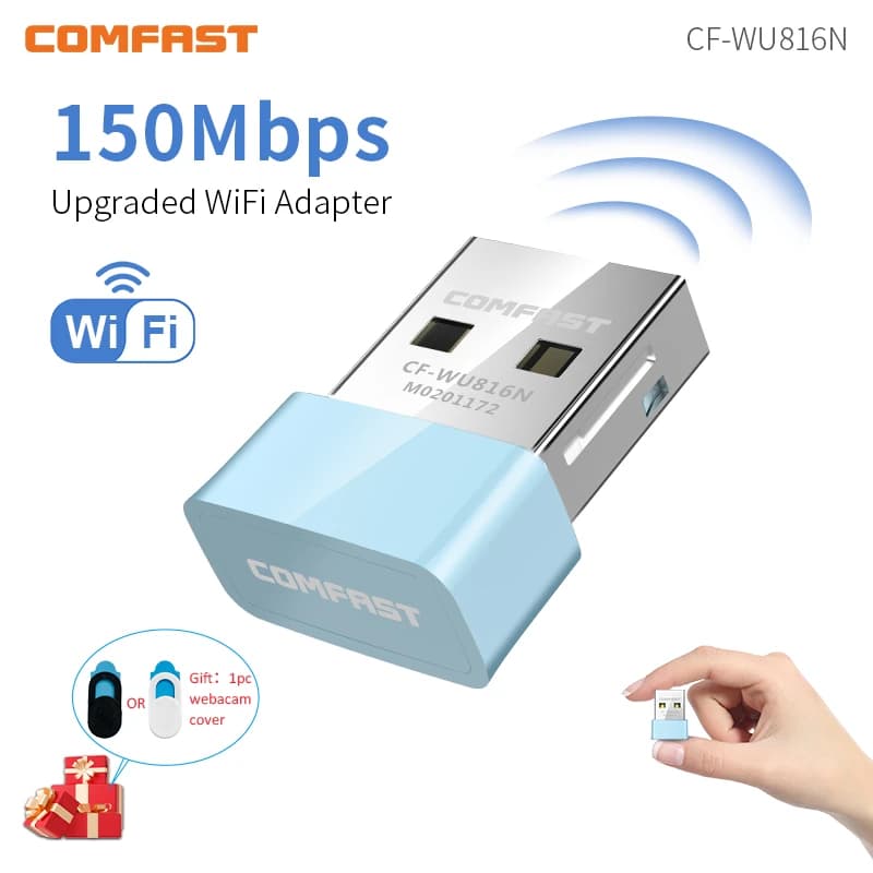 Comfast 150M USB Wifi Adapter 2.4G USB 2.0 Mini WiFi network Adapter Wi-fi desktop laptop wi-fi dongle Receiver win 7/8/10/11 ﻿
