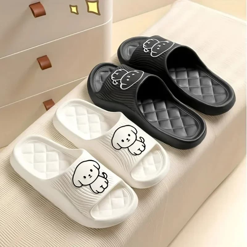 Ladies' Slippers Couple Summer Anti-Slip Bathroom, Men's Thick Sole EVA Sandals Indoor Outdoor Comfy Home Shoes for Women Men