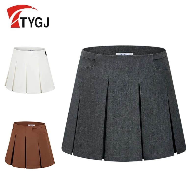 TTYGJ autumn new Korean version golf clothing academy style short skirt versatile high waist slimming women's pleated skirt