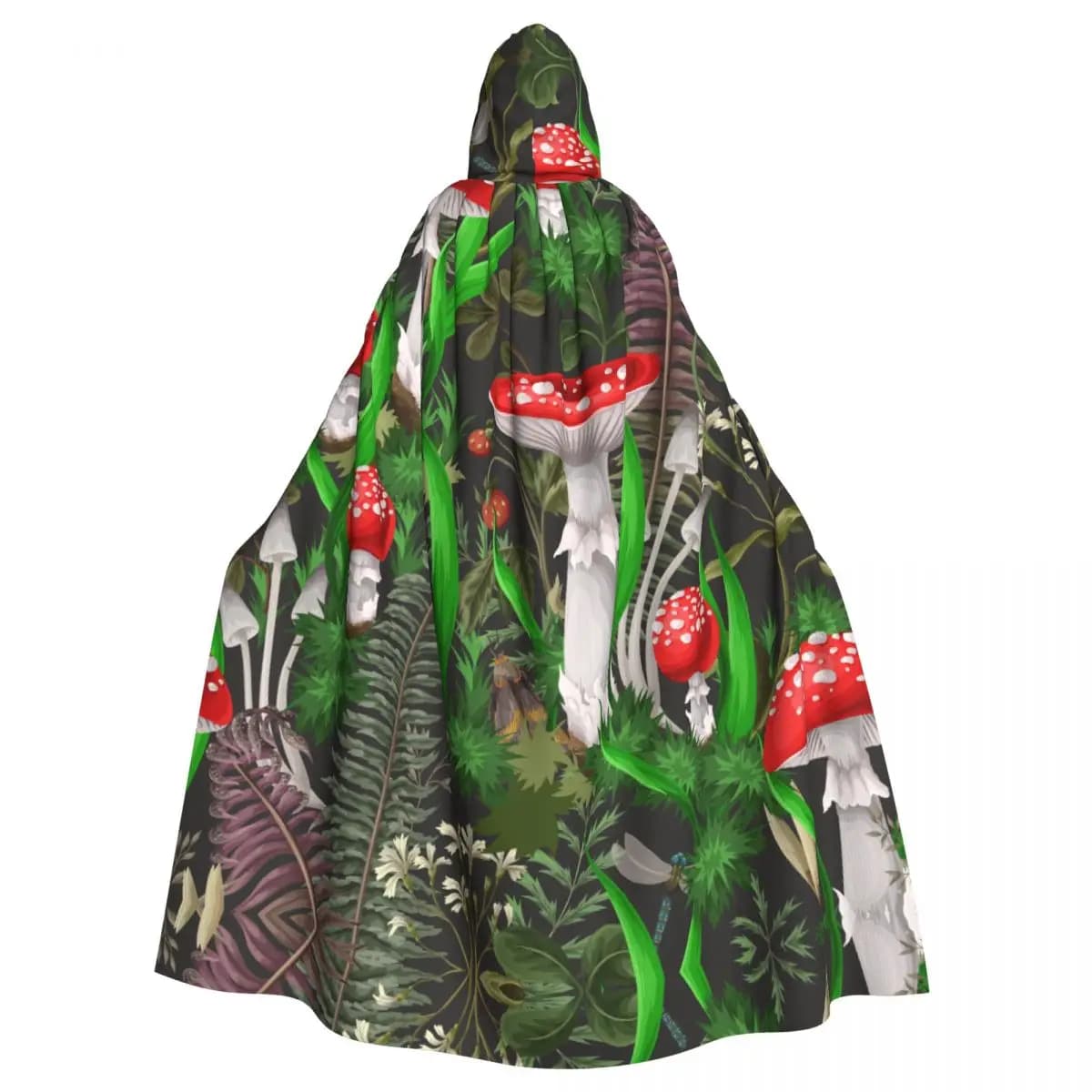 Colorful Mushrooms Unisex Adult Cloak with Hood Long Witch Costume Cosplay