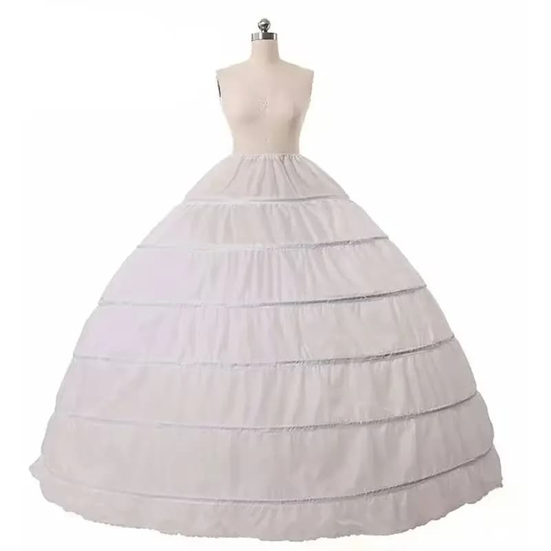 6 Hoop Petticoat Ball Gown for Bigger Quinceanera Wedding Dress Crinoline Petticoats Underskirt Bridal Accessories
