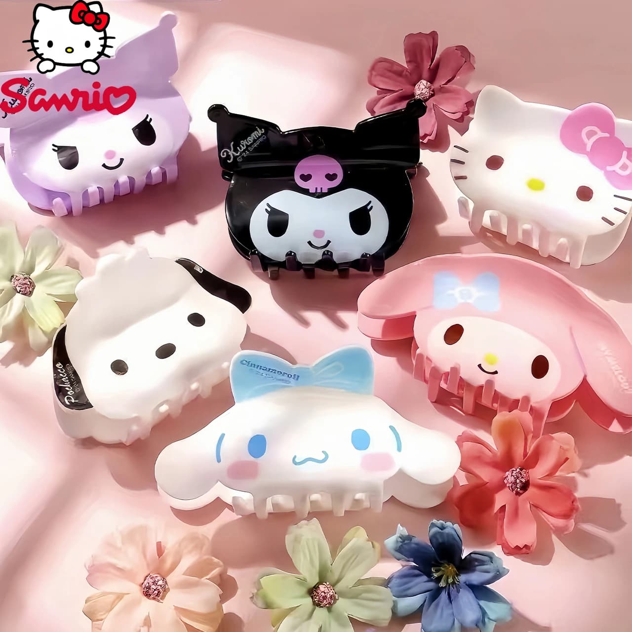 SANRIO 1pcs brand new cartoon cute hair clipspink accessories hair claws, cpuppies animal hair clips , a perfect gift for family