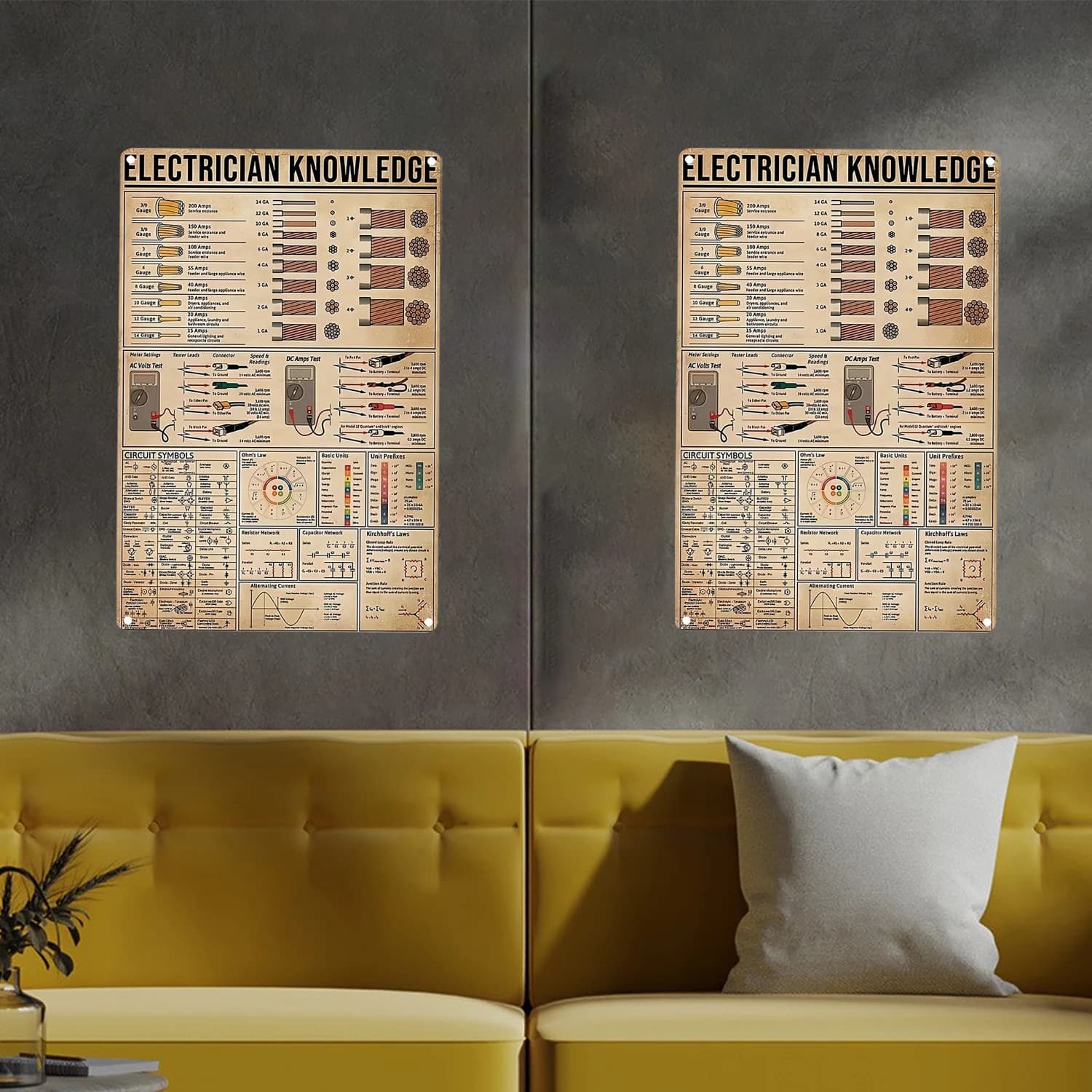 Vintage Tin Signs for Home Decor, Circuit Metal Plaque, Cafe, Garage, Bar, Pub, Club, Man Cave, Wall Decor, Art