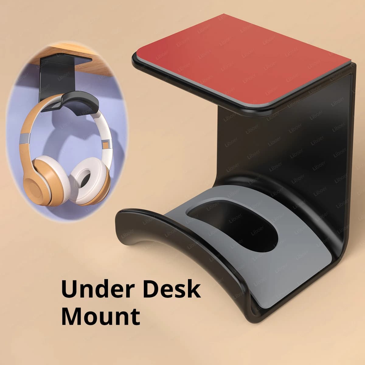 Under Desk Headset Support Headphone Stand Wall Mounted Multi-color Universal Plastic Headphone Hanger Gaming Headset Holder