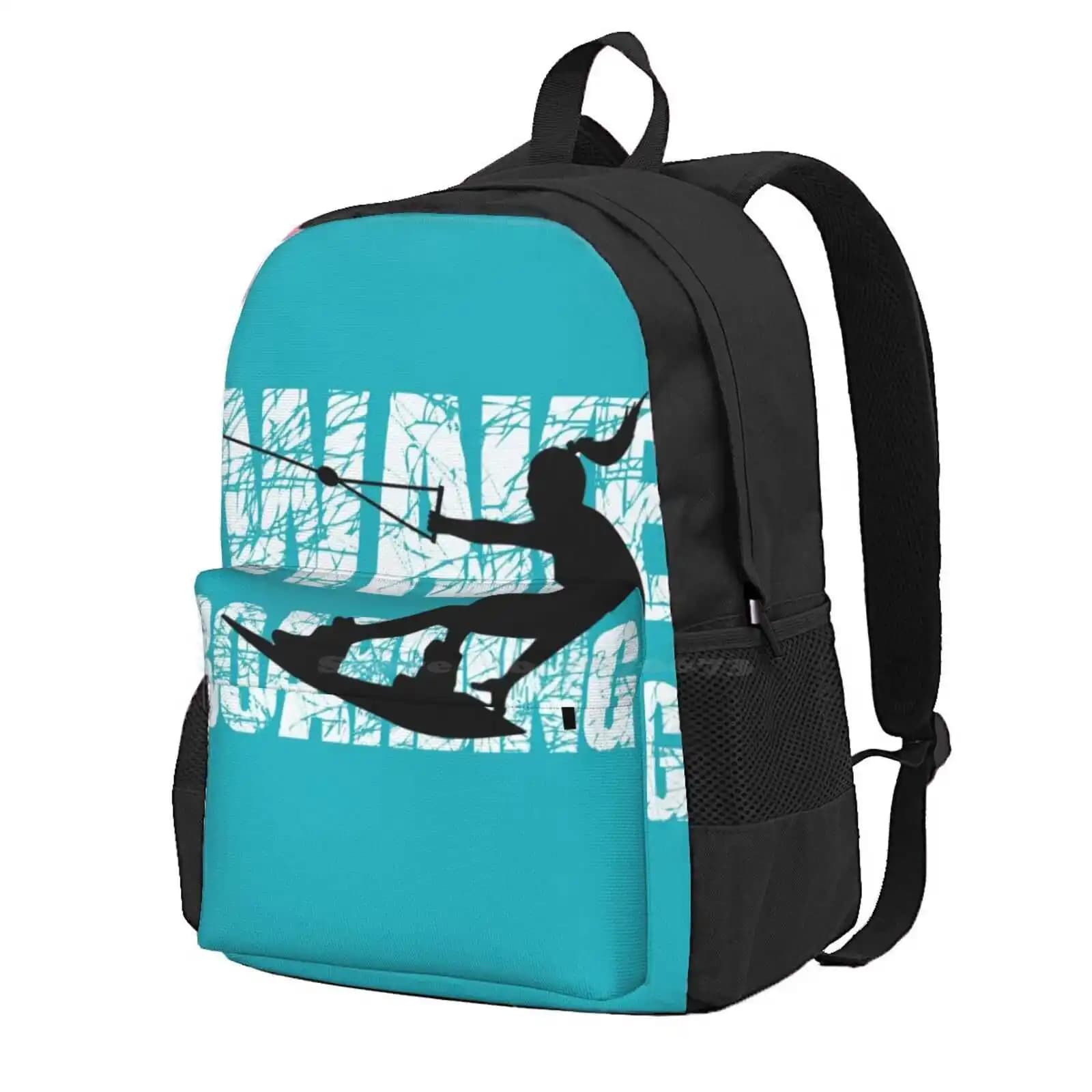 Girl Wakeboarder Hot Sale Schoolbag Backpack Fashion Bags Boat Slalom Skier Beach Waterskiing Water Skiing Fun Water Sports