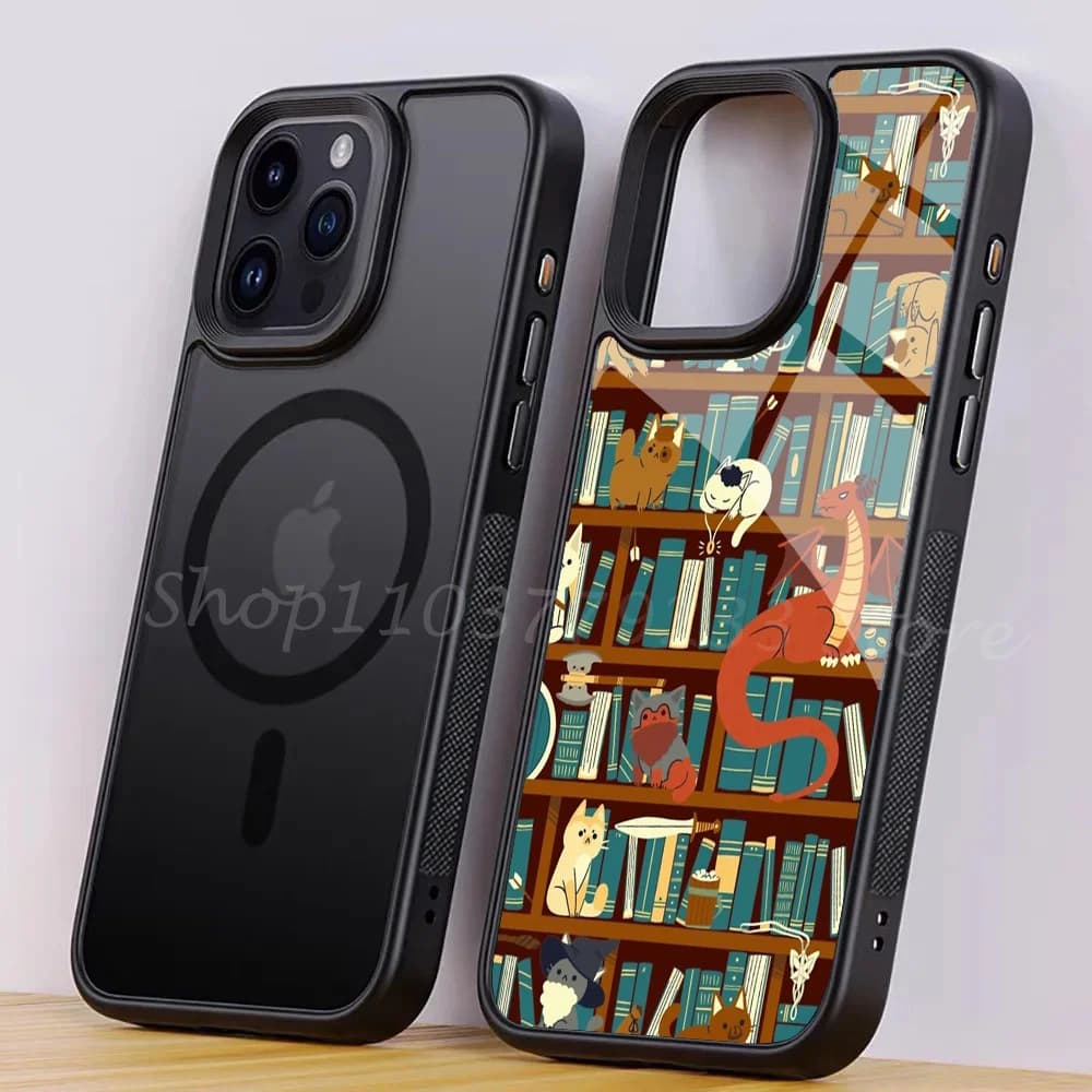 Library Of The Ring Phone Case For IPhone 15 14 13 Pro Max 11 Mini Alex Mirror For Magsafe Wireless Charging Cover