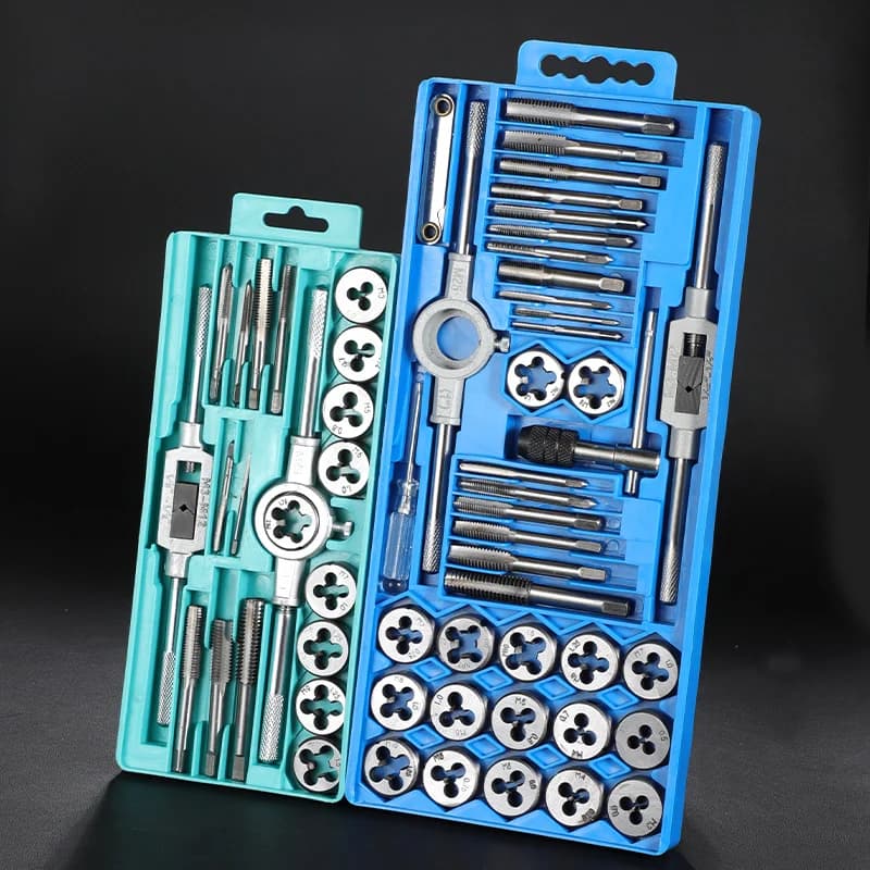 40pcs Multi-Size Portable Home Taps Slabs Tool Cases  Hardware Tool Portable Universal Combination Alloy Ste