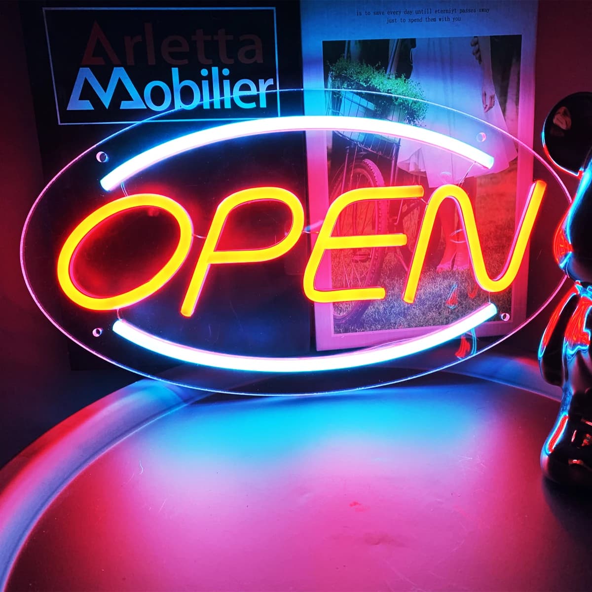 OPON English letters, neon lights can adjust the brightness of custom lighting, lighting your life, make your life colorful