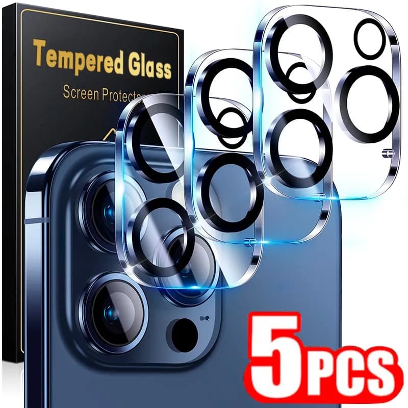 1-5Pcs for IPhone 16 15 14 Pro Max 16 Plus 16Pro Tempered Glass Flim HD Camera Lens Flim Protective for IPhone 13 Mini Pro Max