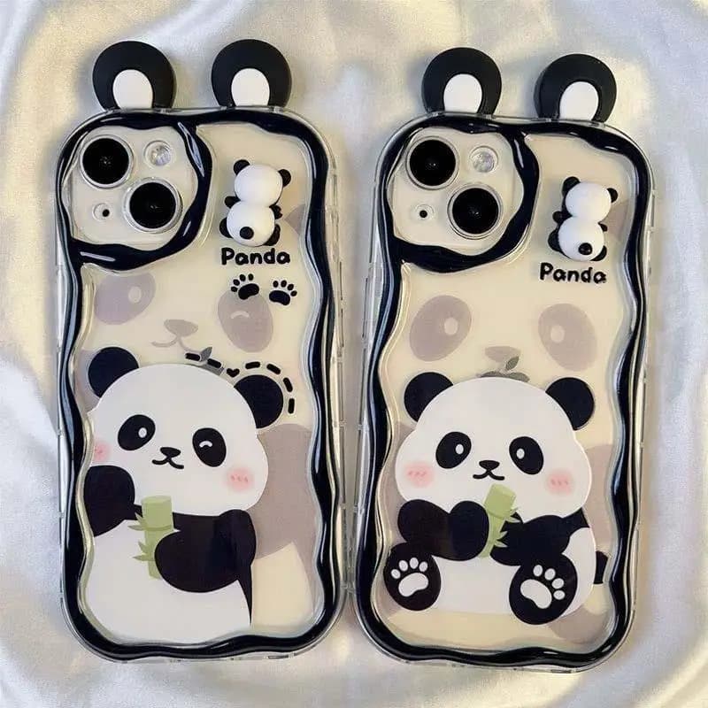 Panda Toy Case for VIVO Y03 Y28 Y17S Y21 Y19 Y17 Y11 Y20 Y22S Y02S Y76 Y35 Y36 Y50 Y77 Y55 Y78 Plus Y33T Y33S Y21S Y85 Y93 Y100