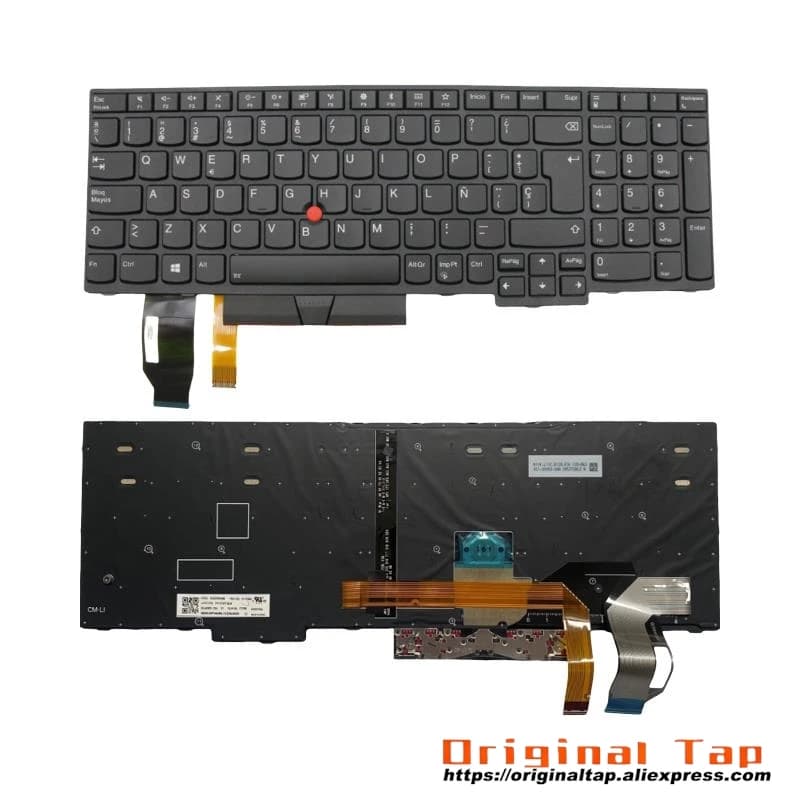 ES Spanish Backlit Keyboard for Lenovo Thinkpad E580 E585 E590 T590 P53S L580 L590 P52 P72 P53 P73 01YP610 01YP690 01YP770