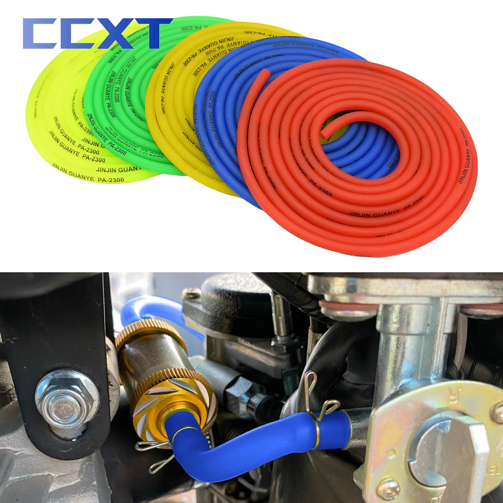 Motorcycle ATV Scooter 3M 5M 10M Universal Carburetor Rubber Pip Temperature Resistant Hose Gasoline Pipe Color Oil Pipe High