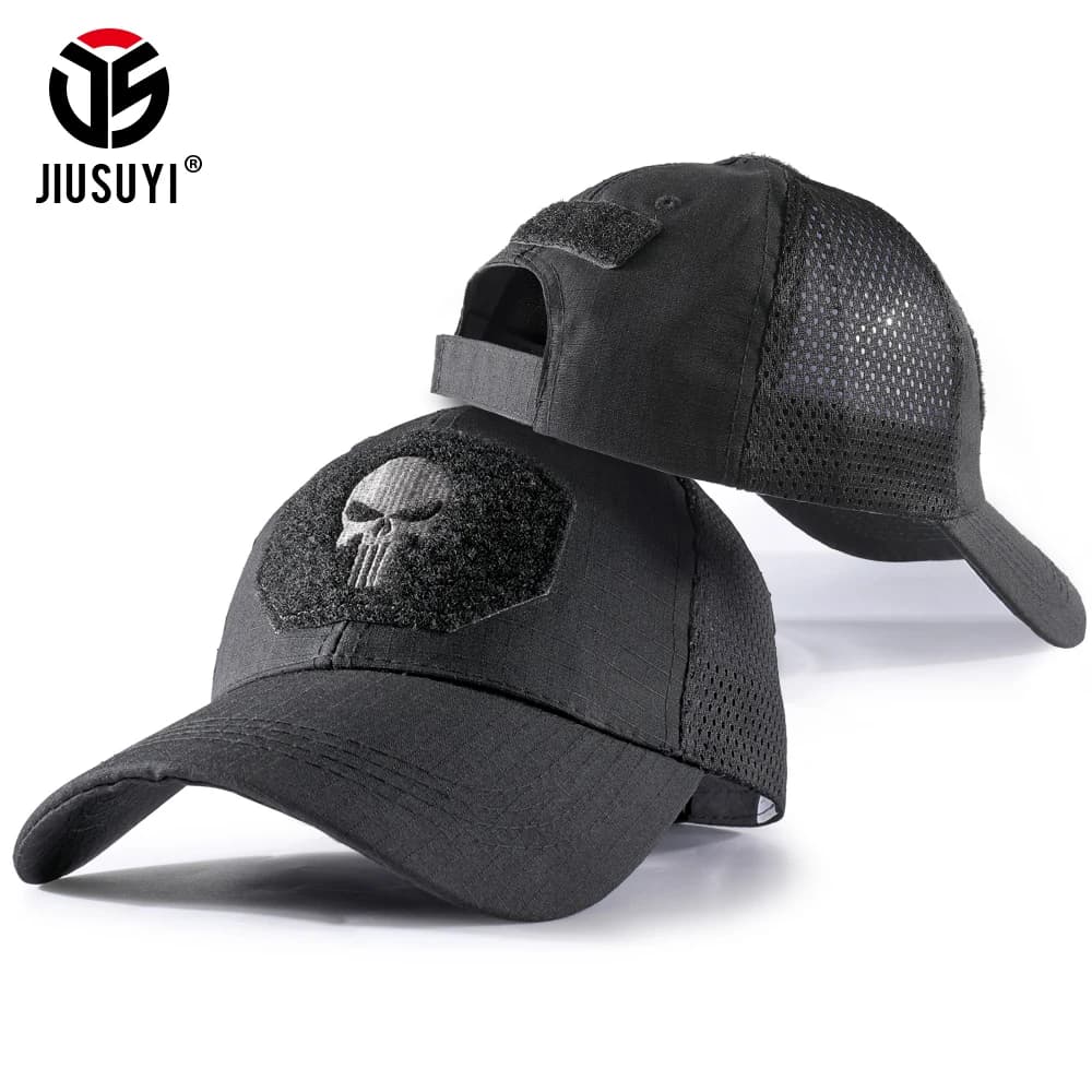 Breathable Baseball Caps Sun Protection Trucker Hats Outdoor Sport Hiking Hunting Fishing Combat Mesh Snapback Casual Peaked Cap