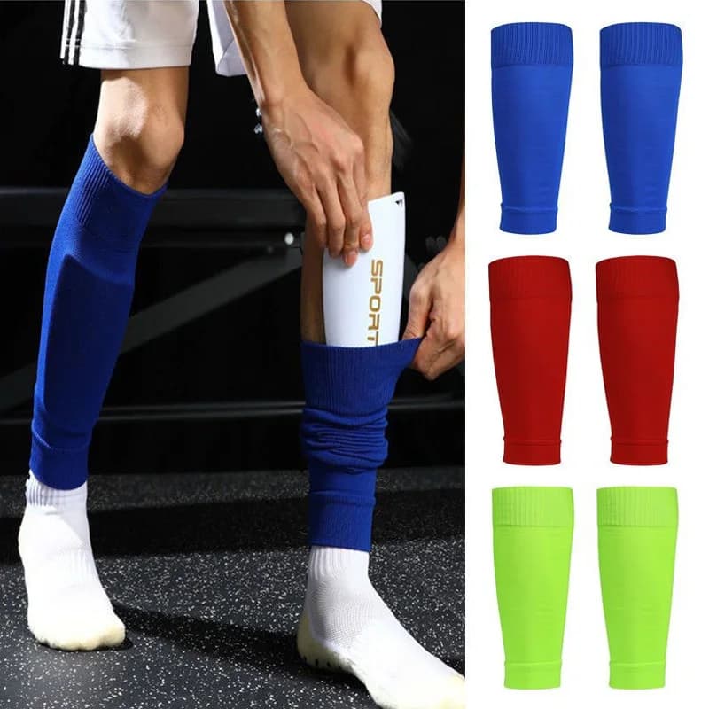 Men's Leg Warmers Football Sports Socks Without Foot Adults Shin Guard Calf Socks Plus Size Kids Leg Brace Socks Protection Gear