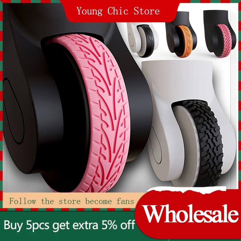 4/8PCS Silicone Wheels Protector For Luggage Reduce Noise Color Trolley Case Castor Sleeve Travel Luggage Suitcase Accessories