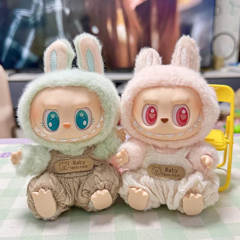 Mini Plush Doll'S Clothes Outfit Accessories For Korea Kpop Exo Labubu I II Idol Dolls Sitting Party Simple Pin Shirt Clothing