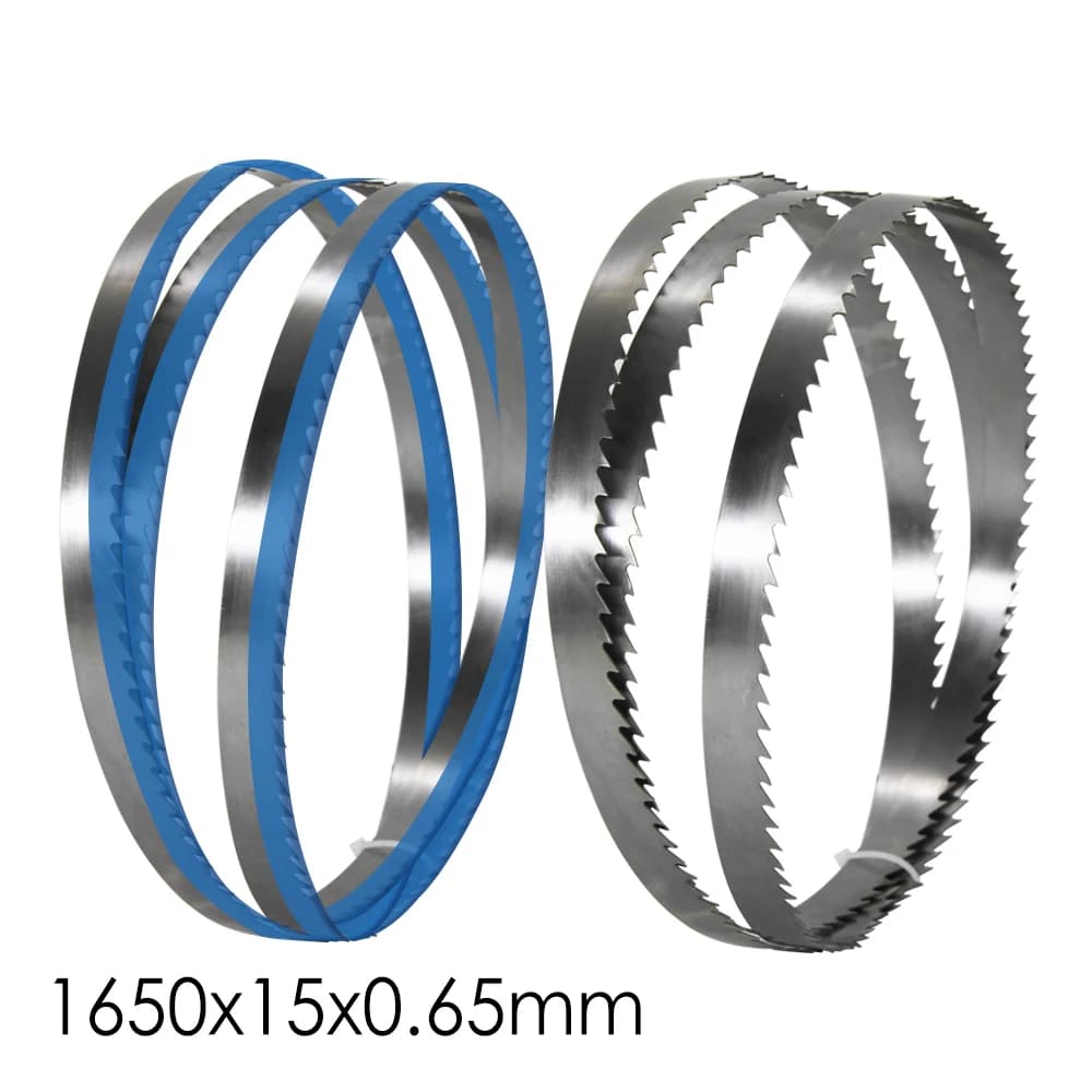 2pcs 1650mm Bandsaw Blades 1650x15mmx0.65mm TPI 6 for Band Saw Frozen Meat Bone Cutting