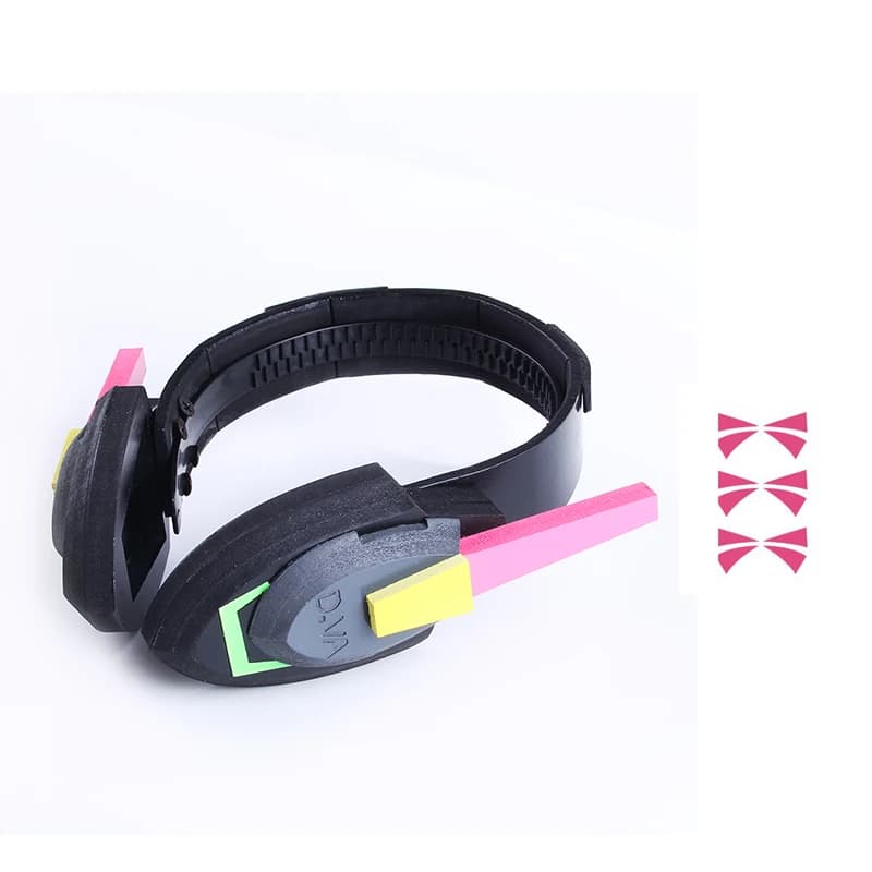 Sydanne Game Overwatch D.Va Earphone Hana Song Dva Wooden Headphone Props Cosplay Accessories Christmas Halloween Party Toy