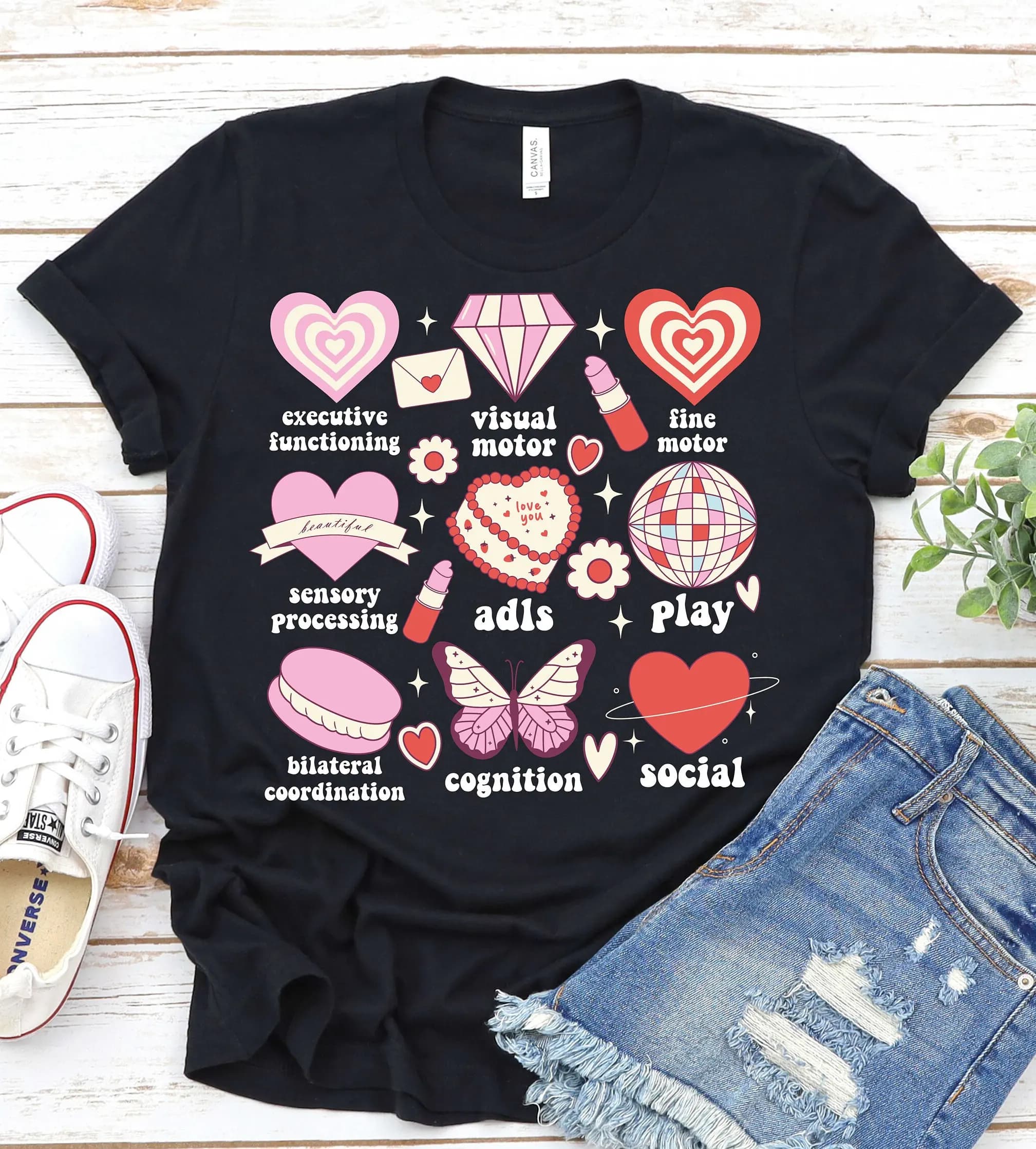 Occupational Therapy Valentine T Shirt Groovy Child Therapist Ot Ota Cota Team