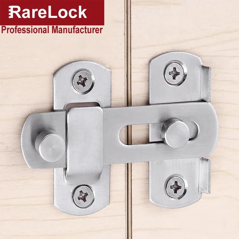 Latch Dead Bolts Hasp Lock for Sliding Door Balcony Window Cabinet Women Dress Fitting Room Bathroom Barn Rarelock MS93 G