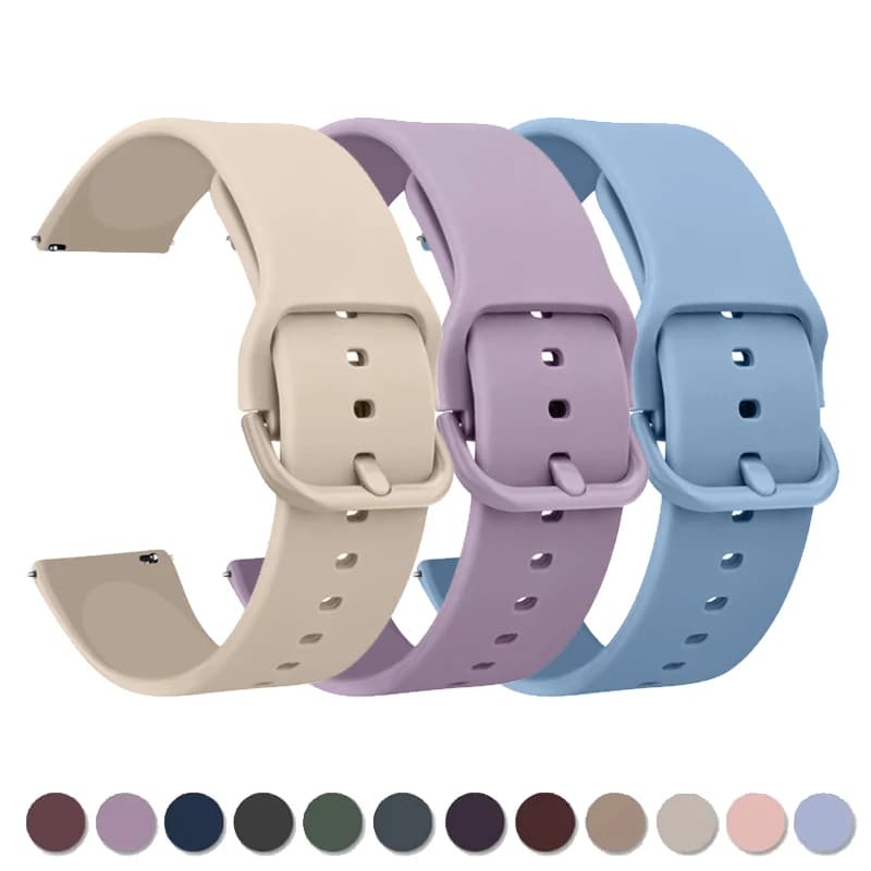 22mm Quick Release Strap Universal Watch Bands Wristwatch Bracelet for Women Men Silicone Sports Band Smartwatch Accessories