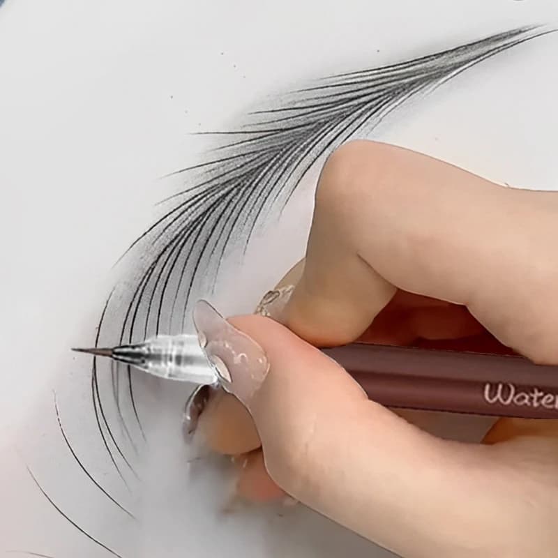 0.01mm Ultra Fine Eyebrows Pencil Waterproof Long Lasting No Blooming Eyeliner Lying Silkworm Pen Easy To Color Eye Makeup Tools
