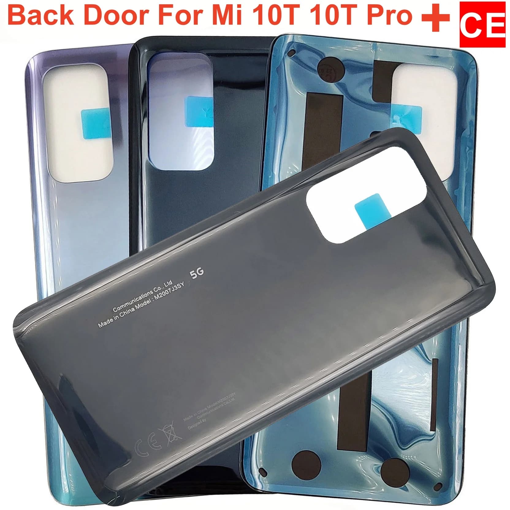 A+++ Glass Back Door Lid For Xiaomi Mi 10T 10T Pro 5G Hard Battery Cover Rear Housing Case Shell With Adhesive Tools(LOGO)