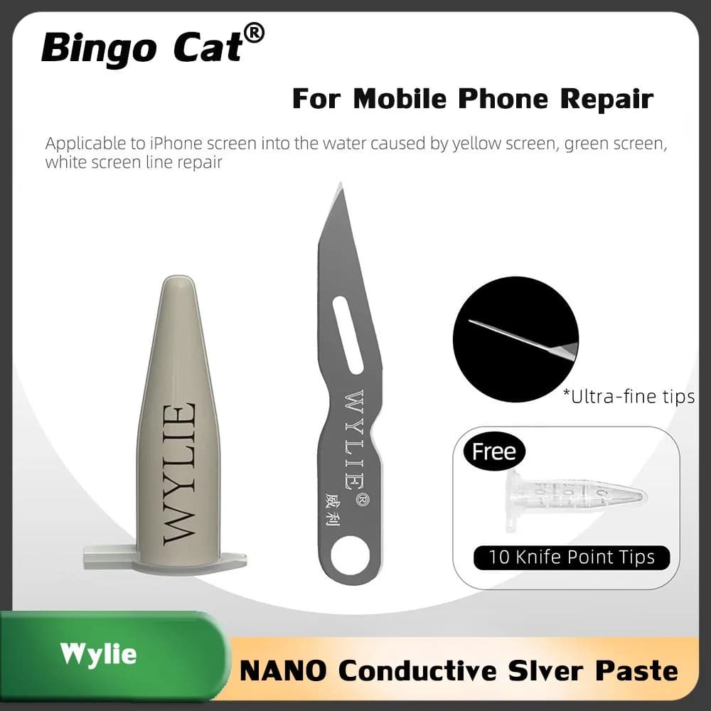 Wylie Nano Conductive Silver Used for iPhone Repair Yellow Green White Screen Circuits Caused Water Ingress Damaged Screen