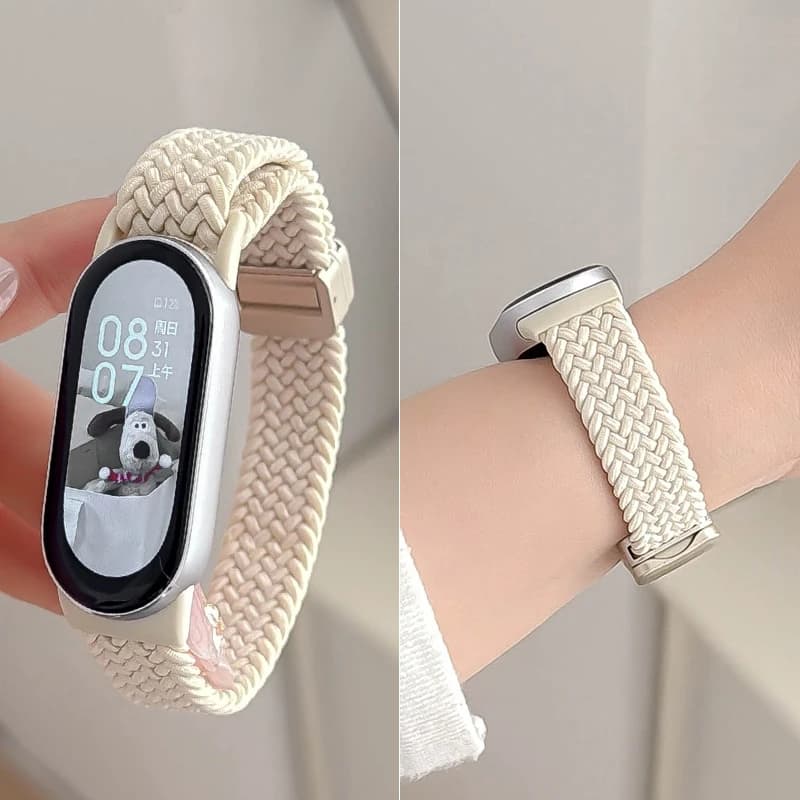 Magnetic Braided strap for Xiaomi Mi Band 10 Accessories breathable nylon Bracelet belt pulseira correas for Xiaomi Mi band 9 8
