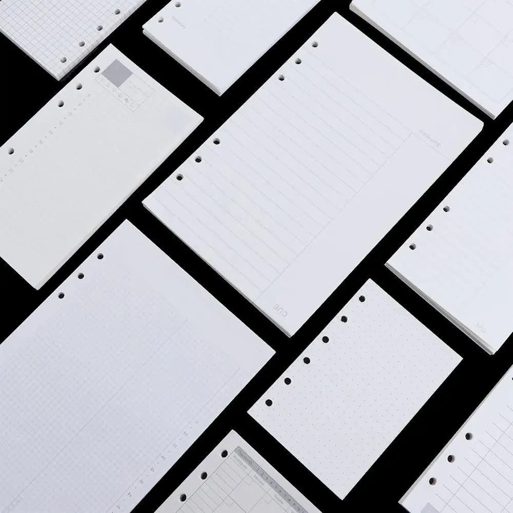 45 Sheets A5 A6 A7 Refill Spiral Binder Inner Page DIY Notebook Loose Leaf Weekly Monthly To Do Line Dot Grid Inside Paper