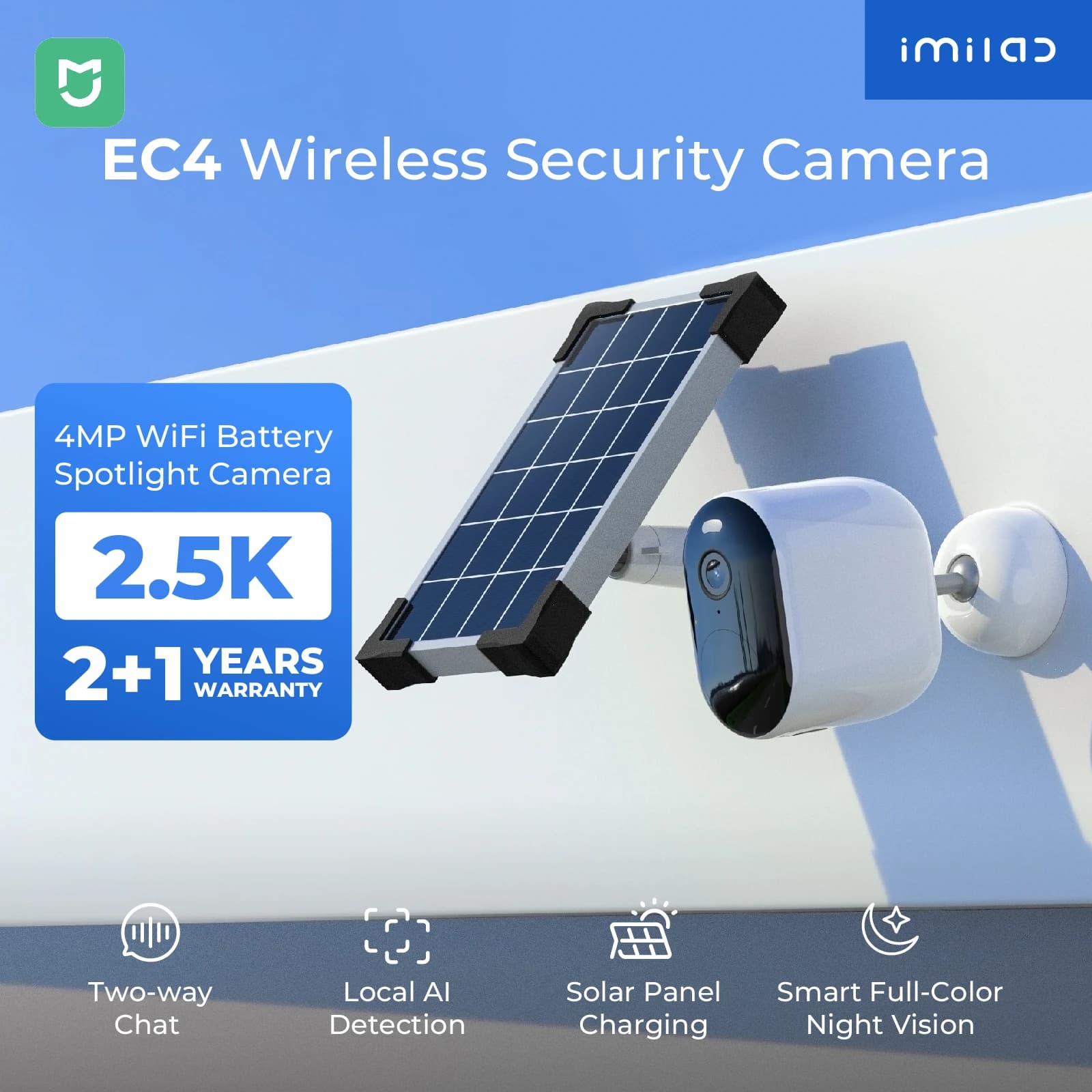 IMILAB EC4 Camera Outdoor Video Surveillance 2.5K HD IP WiFi Web Cam Wireless Smart Home Yard Security Protection CCTV Monittor