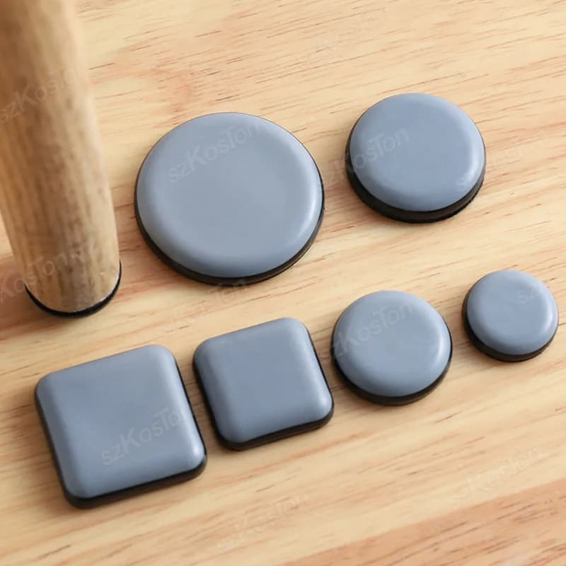 4Pcs Self-Adhesive Furniture Glides Stick-on Chair Leg Slider Bumper Pad Floor Protector for Table Sofa Carpet Tile Hardwood