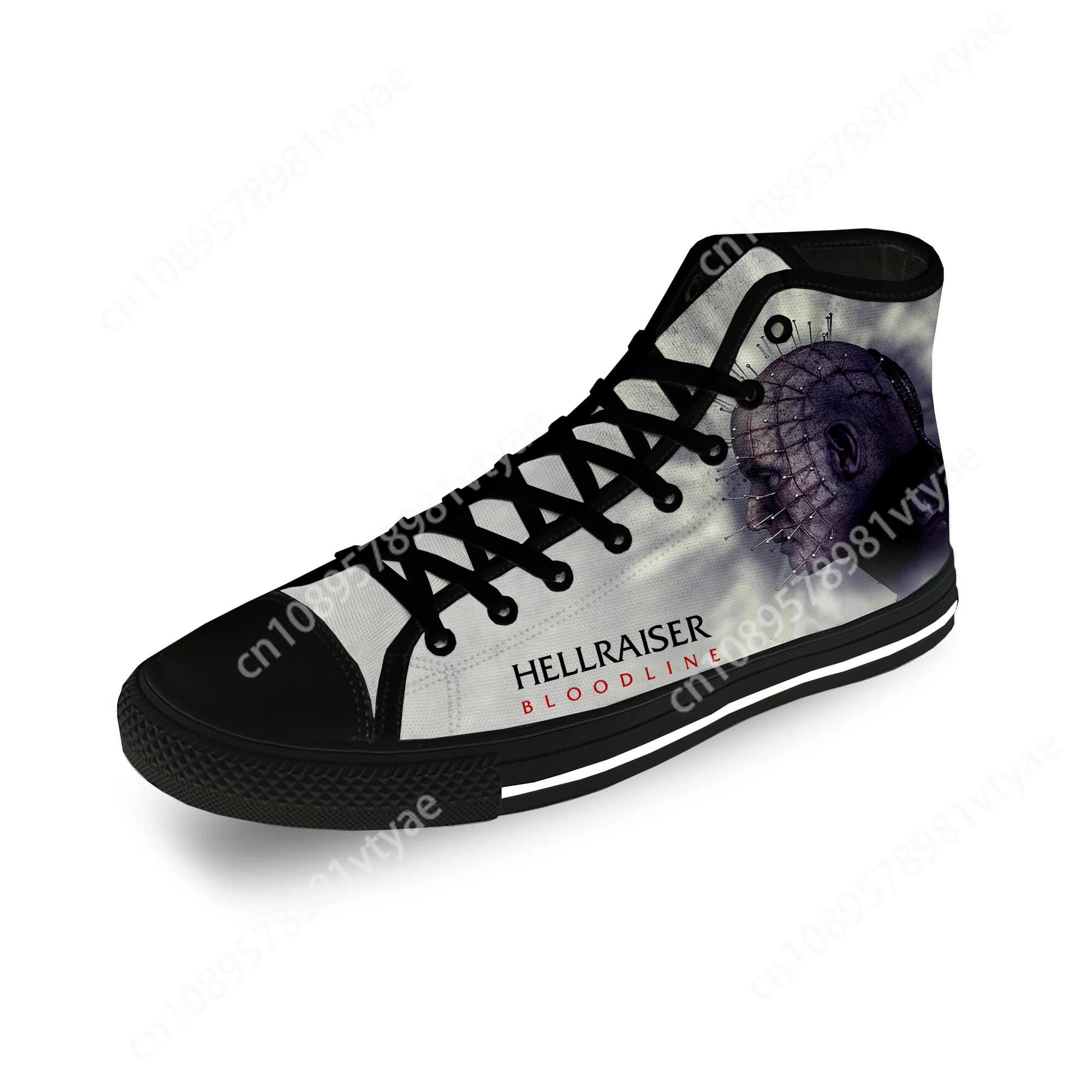 Hellraiser Movie Pinhead Horror Casual Cloth Fashion 3D Print High Top Canvas Shoes Men Women Lightweight Breathable Sneakers