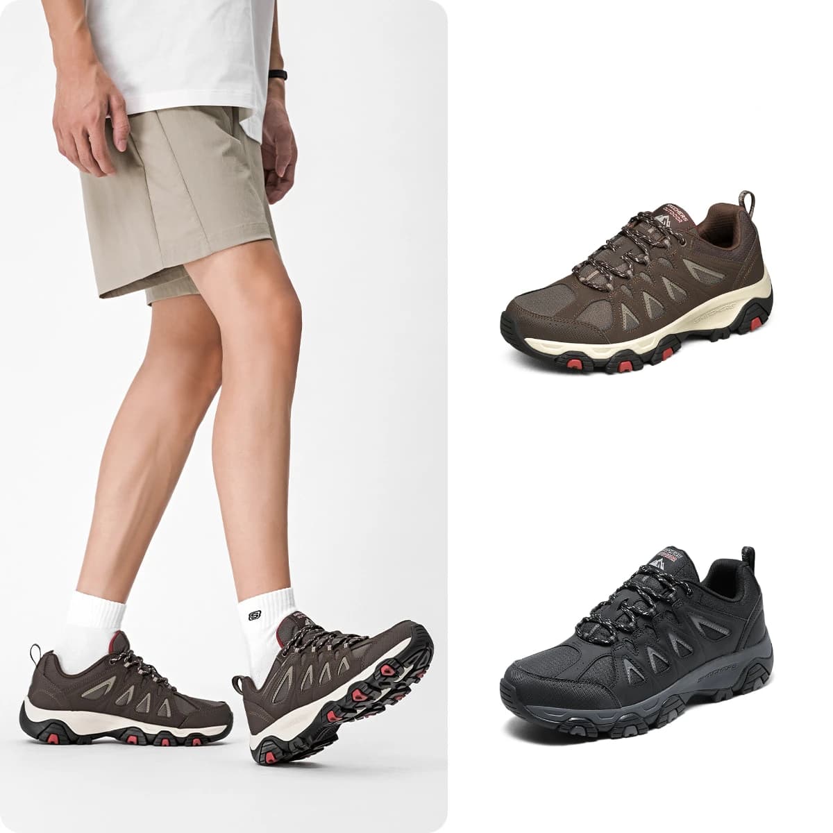 Skechers Hiking Shoes Men Sneakers Outdoor Sports Running Climbing Shoes for Men's 2025 New Non-slip Shock-absorbing zapatillas