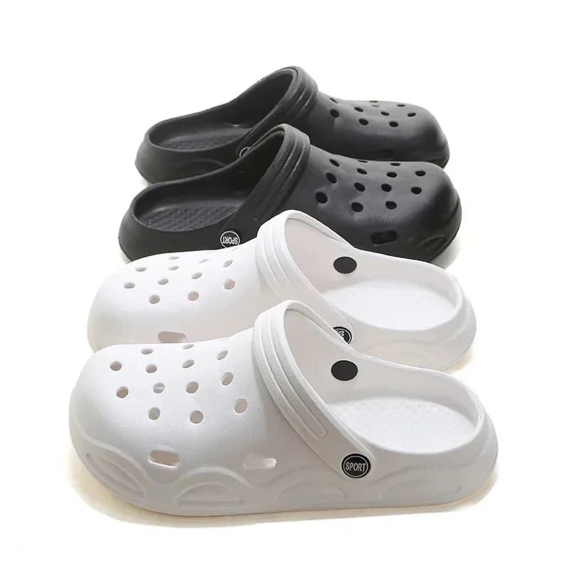 Hole shoes men's summer new outer wear bag head couple half bag heel bag head garden shoes beach women's shoes