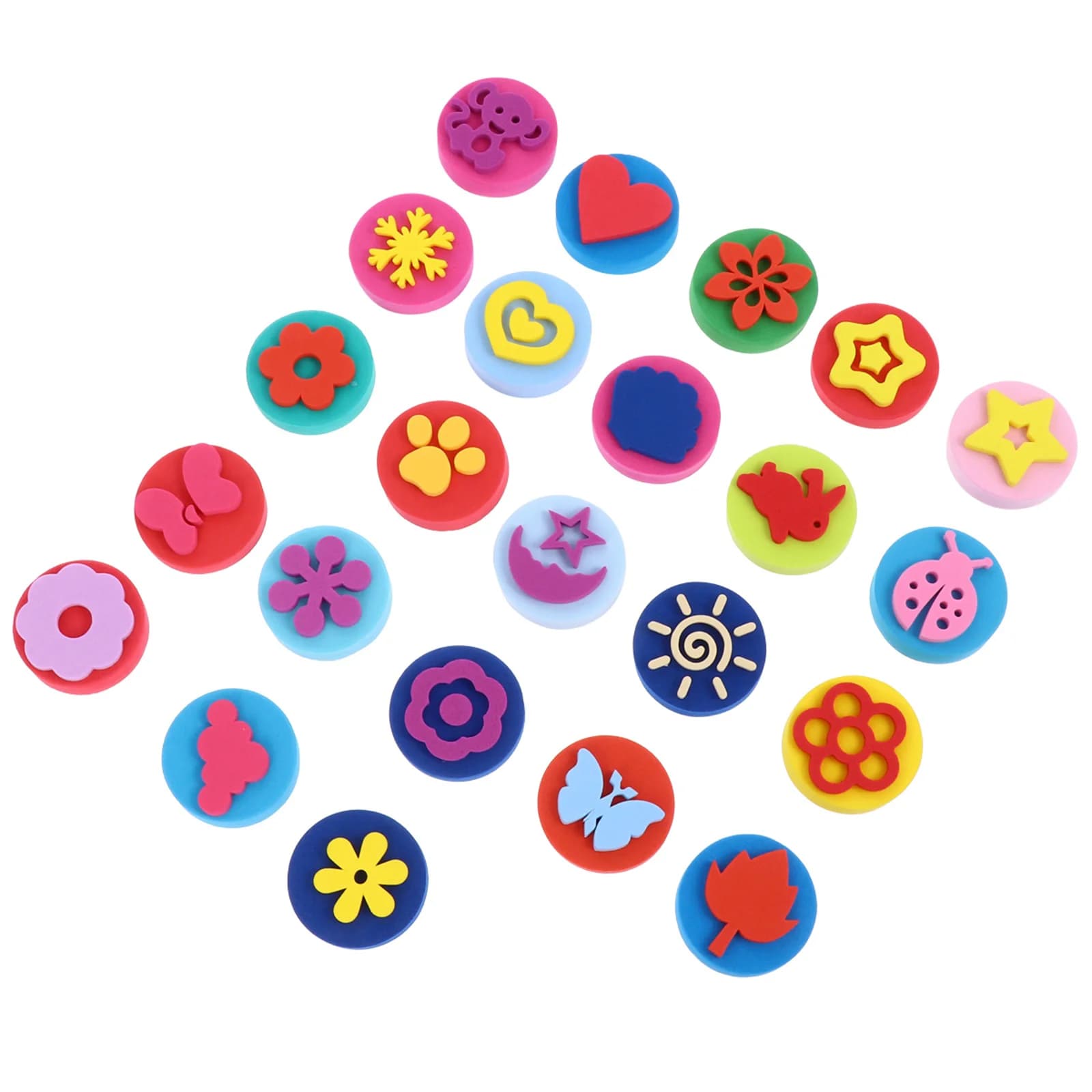 23 Pcs Stamp Washable Paint for Kids Eva Graffiti Painting Stamps Sponges Celebrity Drawing Stampers Child