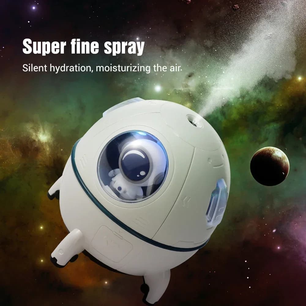 New 220ml Astronaut Air Humidifier Ultrasonic Cool Mist 1200mAh Rechargeable Home With LED Light Kids Gift