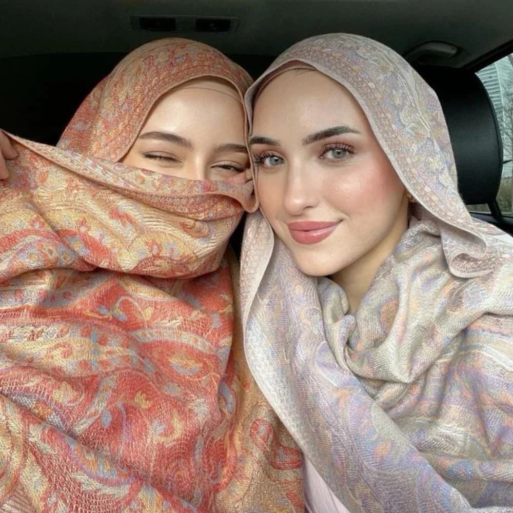 Pashmina Hijab Scarf Printed Hijabs Long Cashmere Shawl Female Foulard Soft Turban Head Wraps Women Headband Luxury Brand Shawl