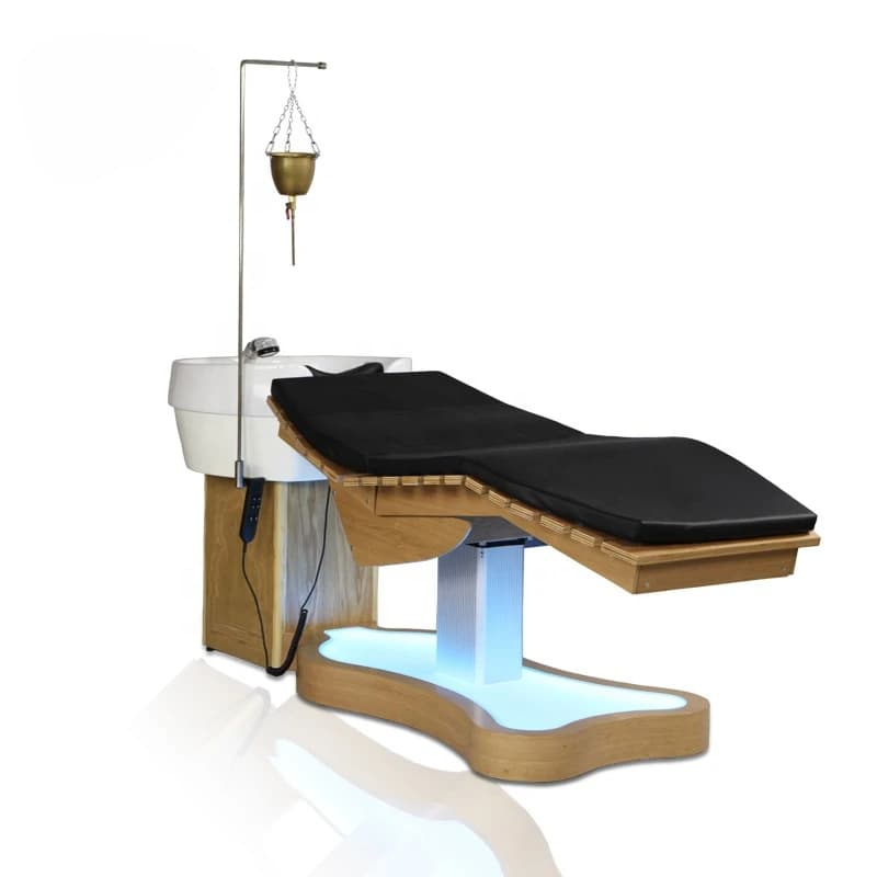 Potable Adjustable Salon Furniture Chair Hair Wash Bed Shampoo Chair Unit Set With Shampoo chairs sink